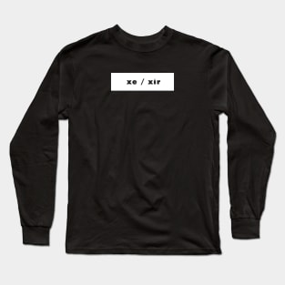 xe / xir - white Long Sleeve T-Shirt